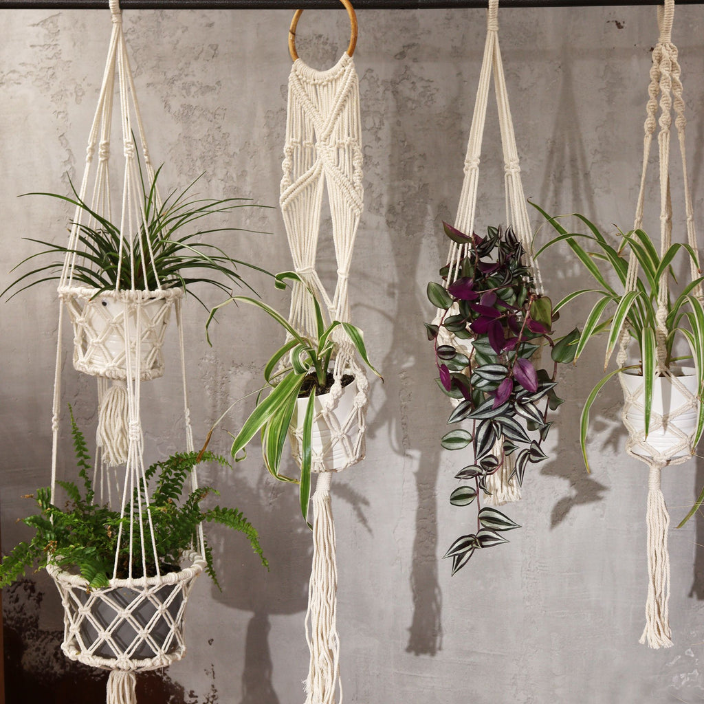 Double-Pot Macrame Plant Hanger, 100cm Long – view 12