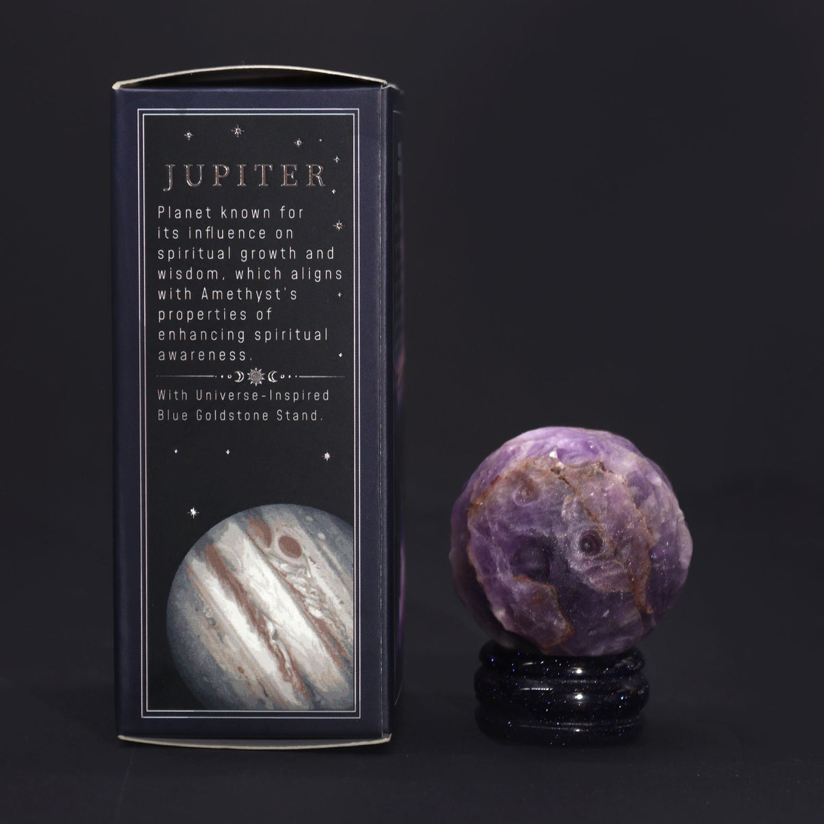 Amethyst Planet on Goldstone Stand - 40mm – view 7