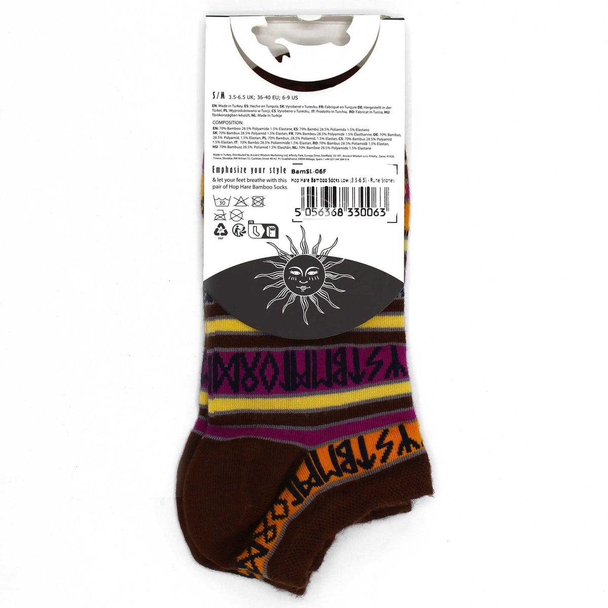 Hop Hare Bamboo Low Socks - Rune Stones – view 2