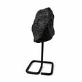 Black Tourmaline Specimen on Metal Stand