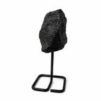 Black Tourmaline Specimen on Metal Stand