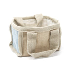 Mini Jute Shopping Basket 16x10x12cm Teal