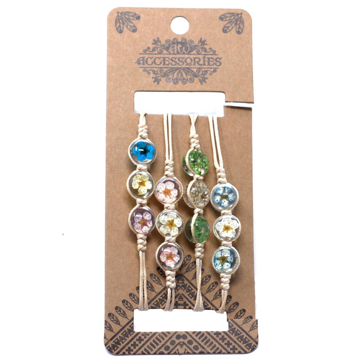 Pressed Flowers Tri-Flower Bracelet – view 2