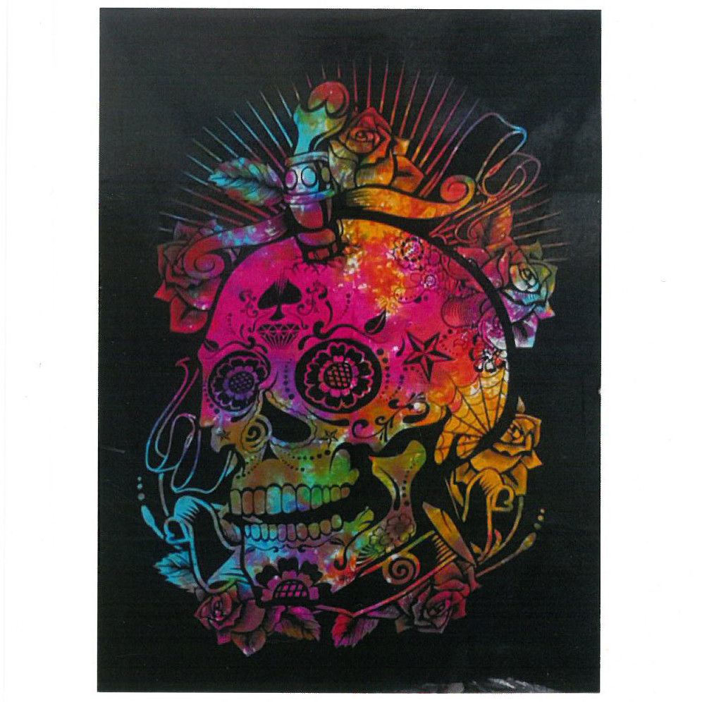 Cotton Wall Art (78x112cm) - Day of the Dead Skull