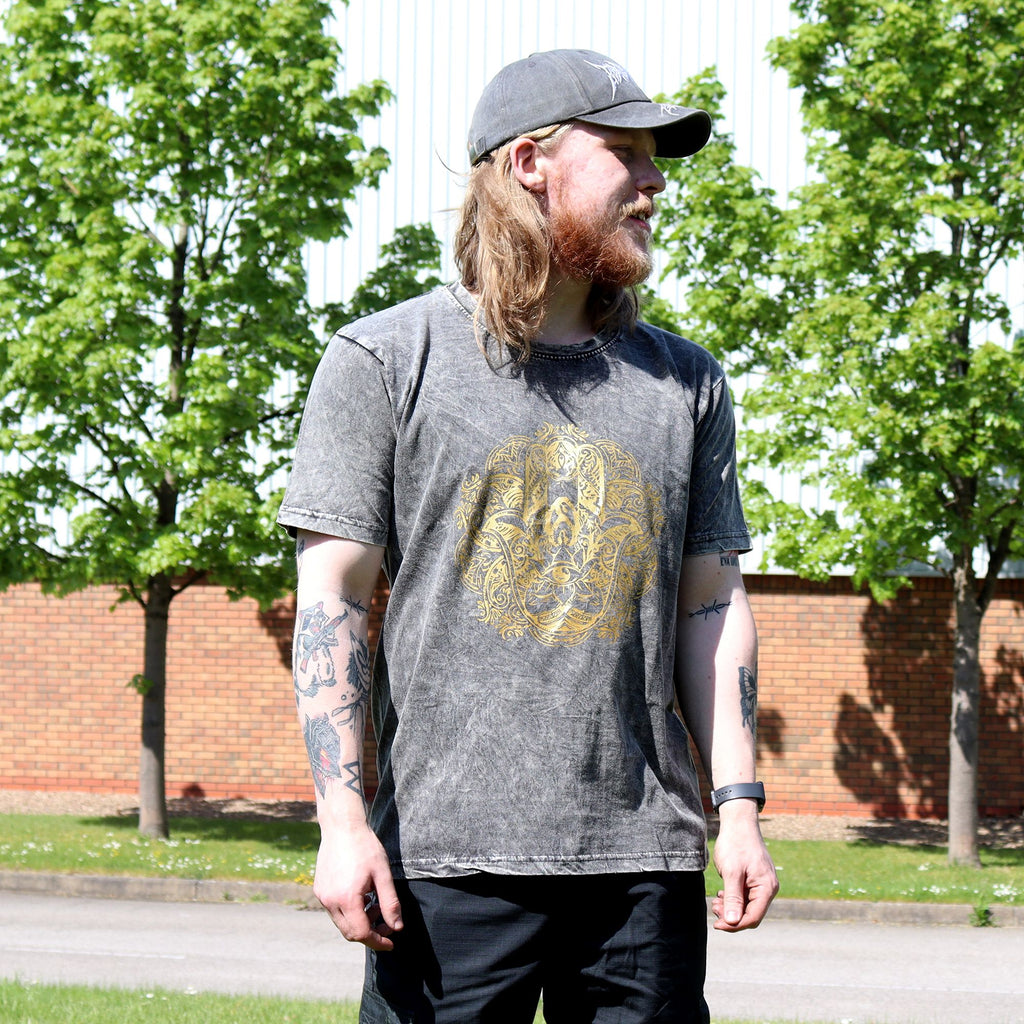 Nomad Sari Stonewashed T-Shirt - Hamsa - Dark Grey - XL – view 4