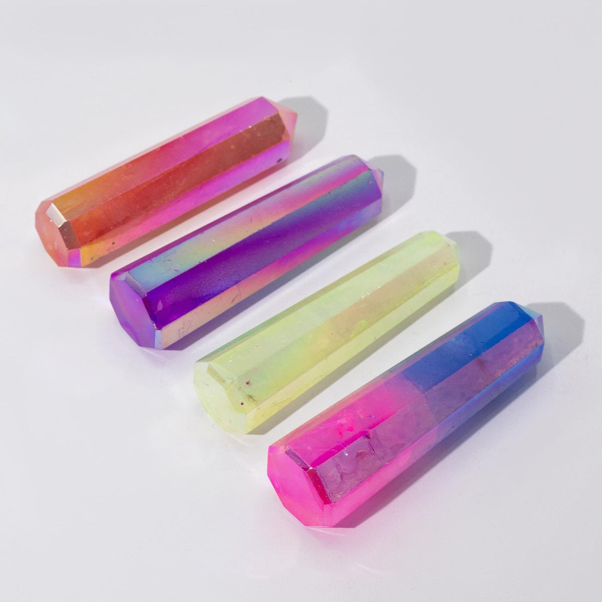 Aurora Crystal Quartz Obelisk, Pale Green, approx 9cm – view 2