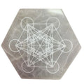 Selenite Hexagonal Plate 18cm - Direction and Decision
