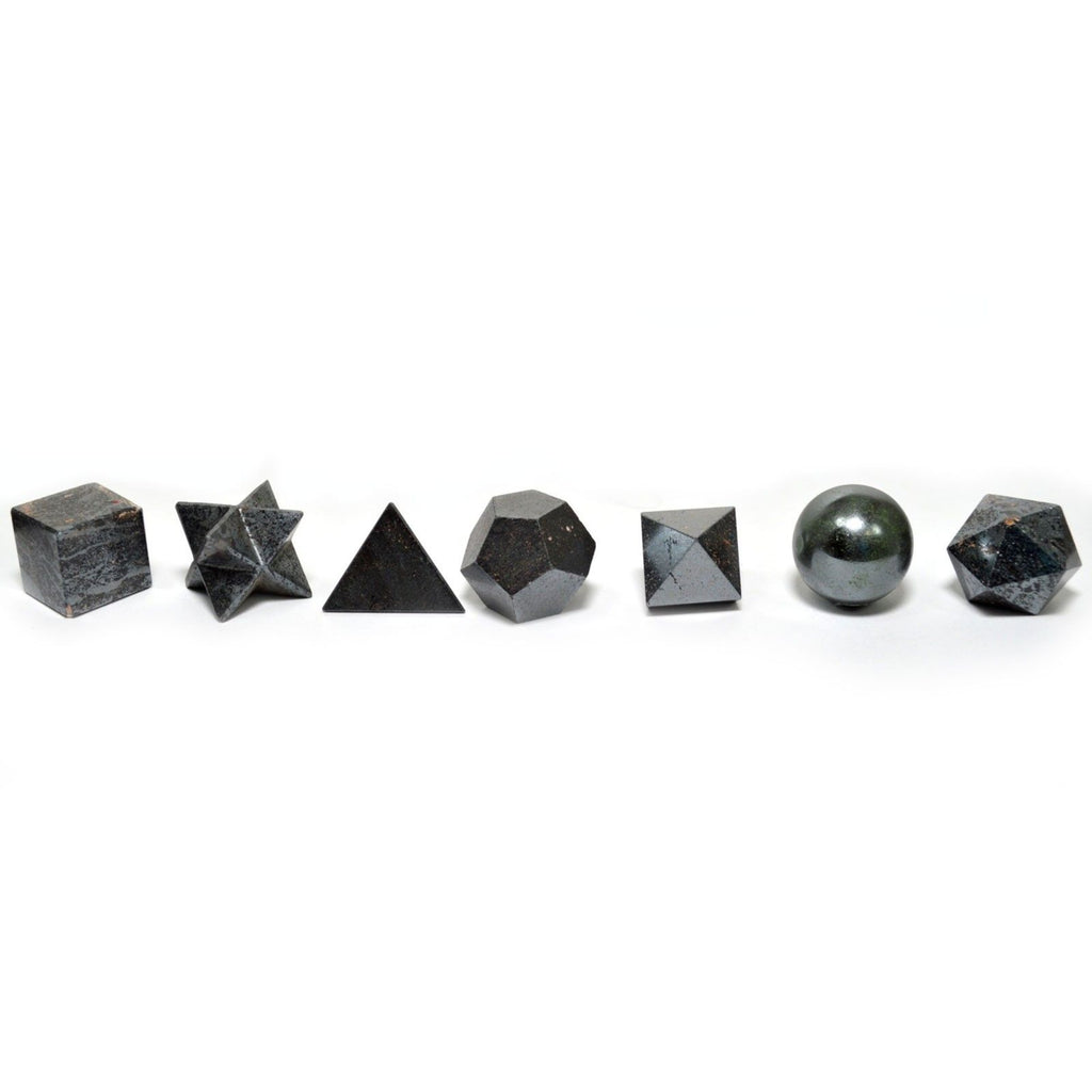 Geometric Black Agate Set of Seven Pieces – view 2