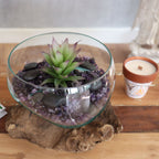 Molten Glass Open Large Bowl on Wood – view 5