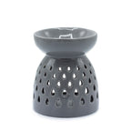 Ceramic Oil Burner - Teardrop Cutout - Grey – view 2