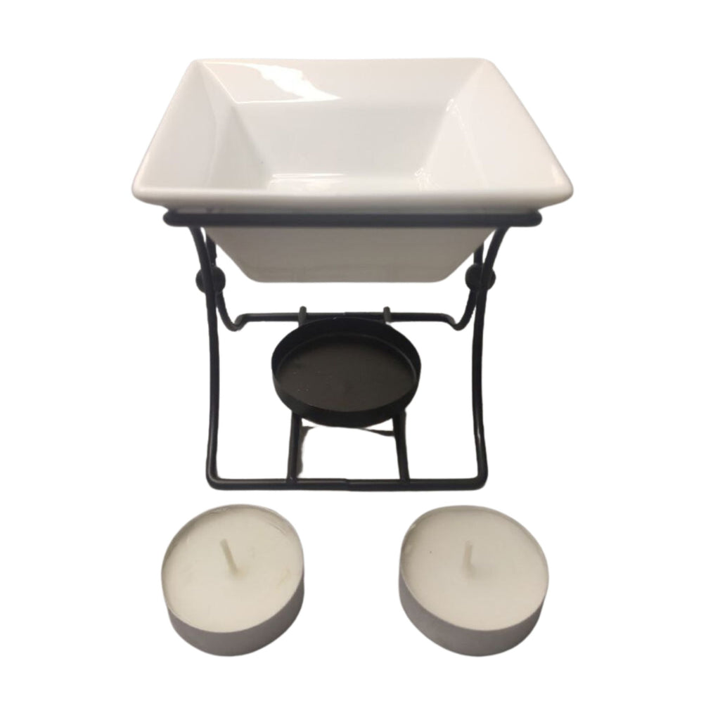 Square Ceramic and Metal Oil Burner Stand – view 4