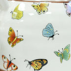 Ceramic Herbal Teapot Set with 6 Cups - Butterflies