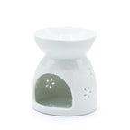 Buddha Cutout Ceramic Oil Burner - White