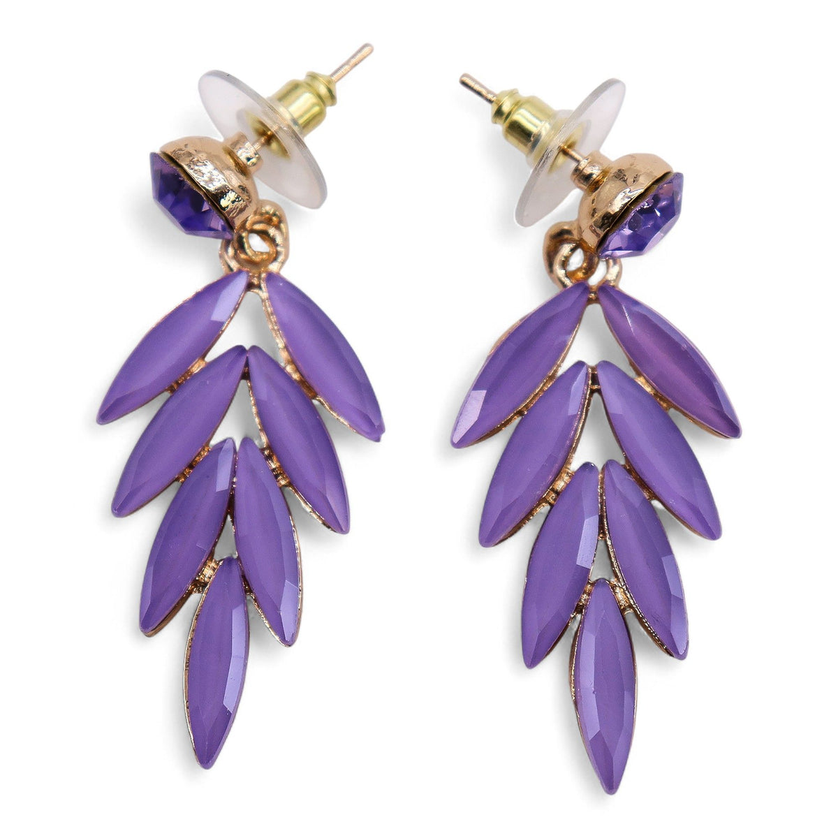 Nymph Lavender Fairy Glass Earrings – view 4
