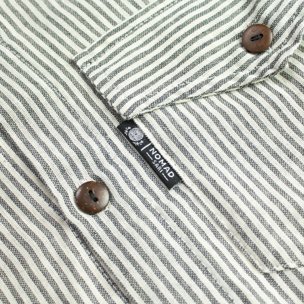 Nomad Sari Grandad Shirt - Grey Stone - Medium – view 7