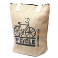 Up Cycle Print Jute Shopping Bag