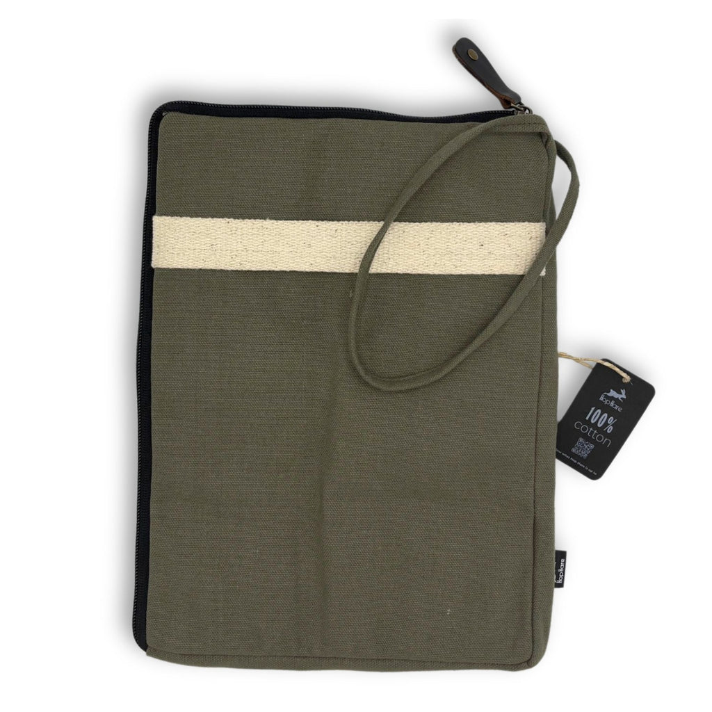 Canvas Tablet Pouch - Olive - 21x29cm – view 5