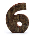 Rustic Bark Number 6 - 7cm