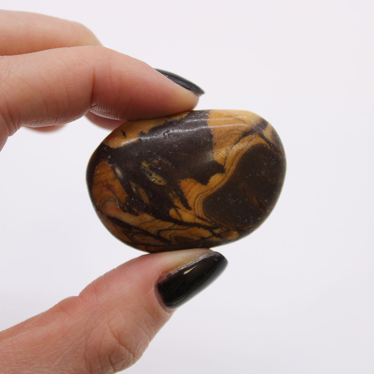 Bag of 6 Large Picture Nguni Jasper Tumble Stones – view 2