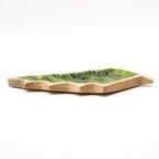 Green Enamel Leaf Wooden Bowl - 33 x 17 cm – view 3