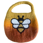Water Felted Bee Bag - Sunrise Orange, One Handle – view 2