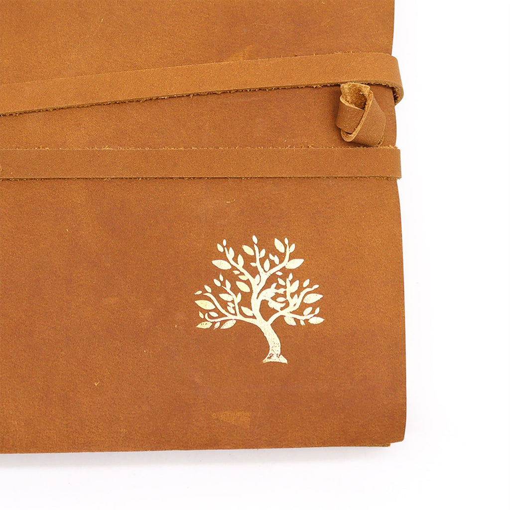 Leather Sketchbook, Golden Tree, 144 Pages – 18x23 cm – view 2