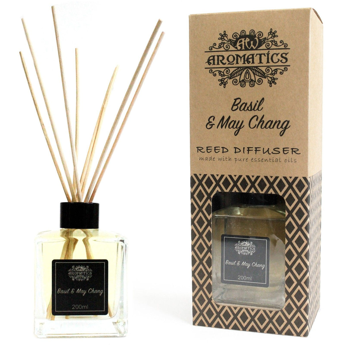 Basil and Maychang Essential Oil Reed Diffuser 200ml – view 6