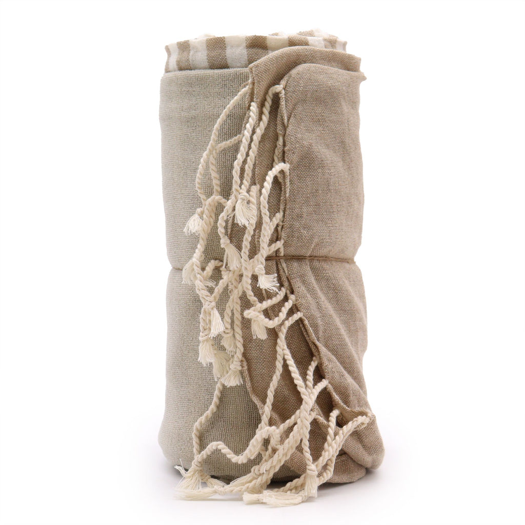 Cotton Pareo Towel - 100x180 cm - Warm Sand – view 2