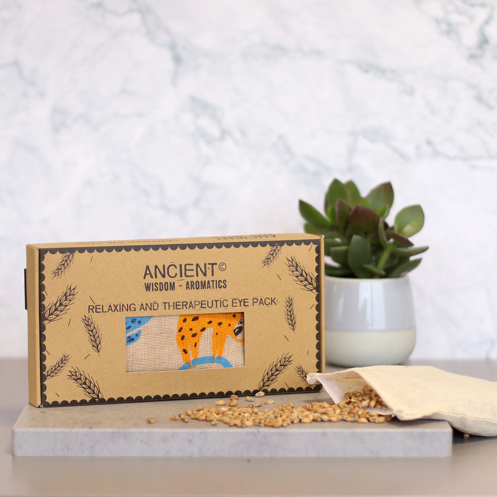Lavender Eye Pillow with Gift Box - Lazy Sloth Print – view 2