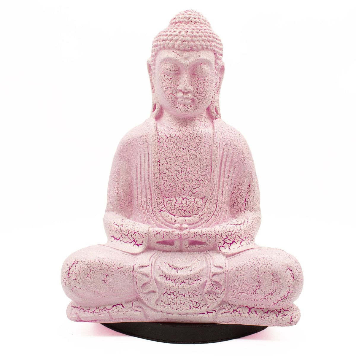 Meditation Buddha Glow Lamp - Cherry Crackle, Oval Stand – view 4