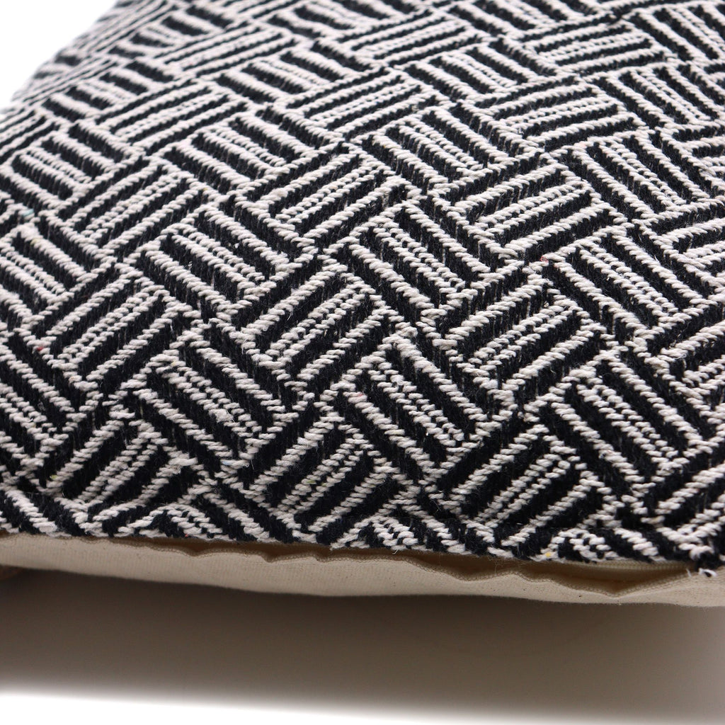 Black Criss-Cross Cushion Cover, 40x40cm – view 2