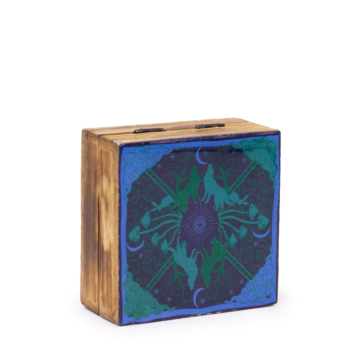 Hop Hare Enamelled Mango Wood Trinket Box, 10 x 10 cm – view 2