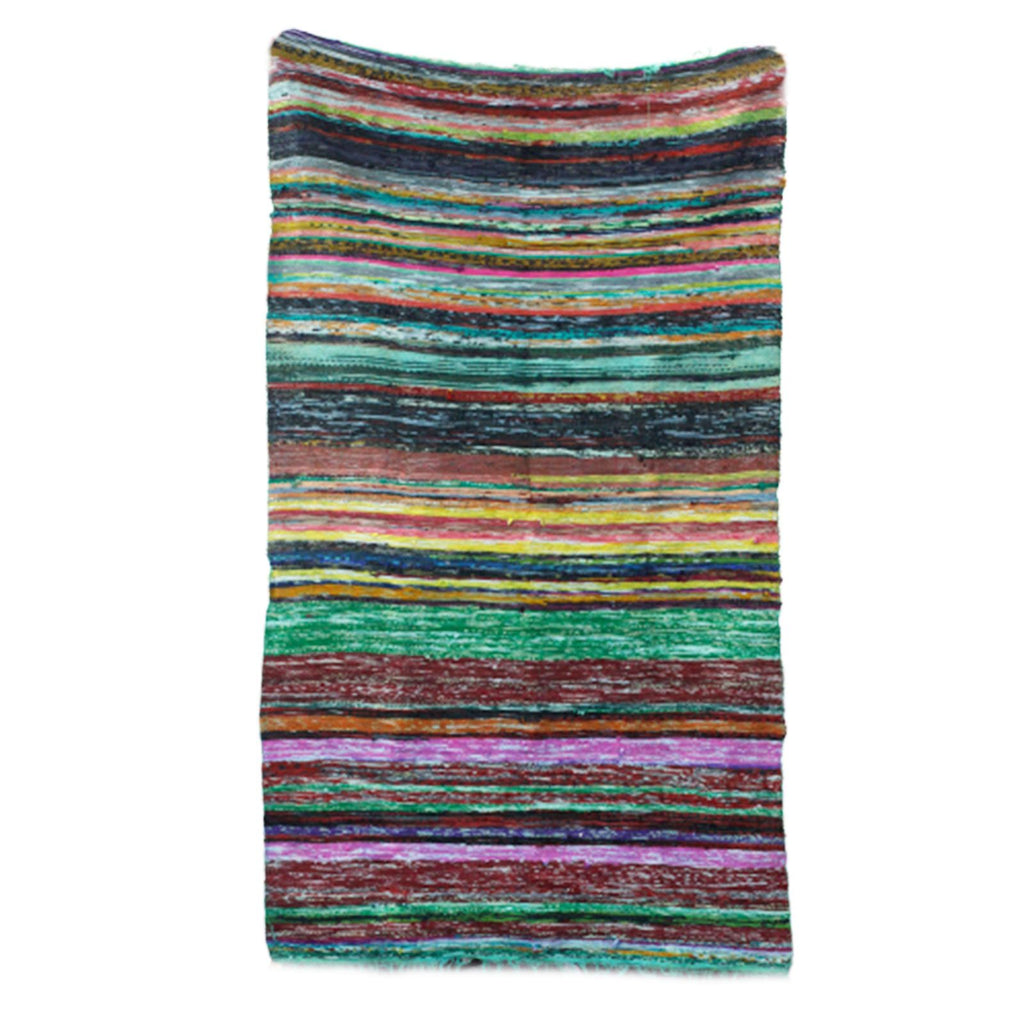 Luxury Rag Rug, Green - 151 x 90cm