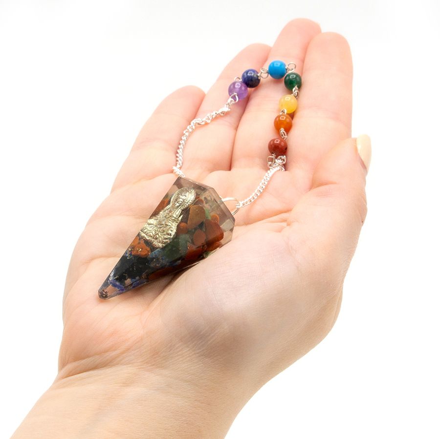 Orgonite Pendulum with Buddha Design – view 3