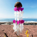 Coconut & Capiz Shell Wind Chime, Mixed Shapes, 35cm – view 3