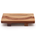 Mahogany-Style Soap Dish - Grid Drainer
