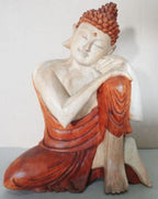 Hand Carved Buddha Statue, Thinking Pose, 25cm – view 3