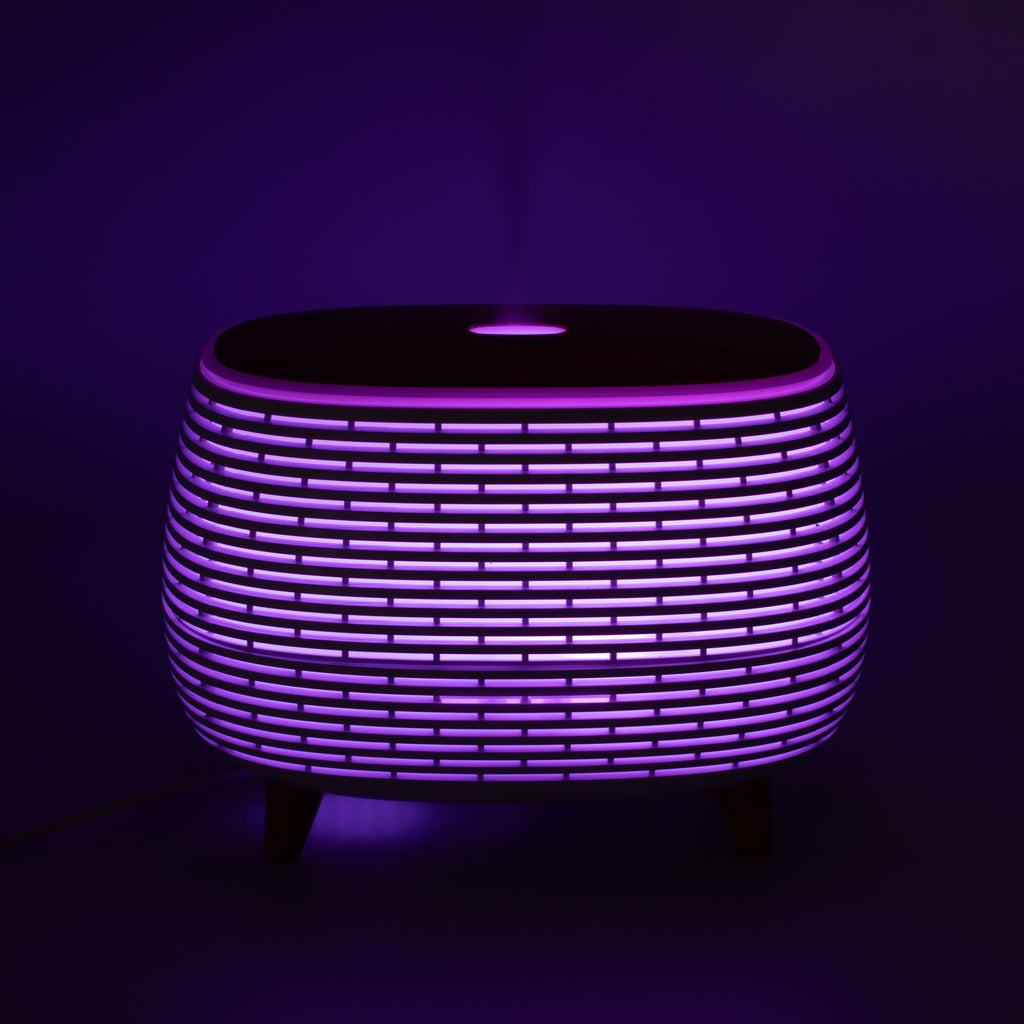 Futuristic Ribbed Aroma Diffuser with Colour-Changing Light – view 14