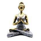 Yoga Lady Figure, Bronze and Silver, 24 cm – view 2