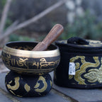 Mini Singing Bowl Gift Set - Black Pouch – view 5