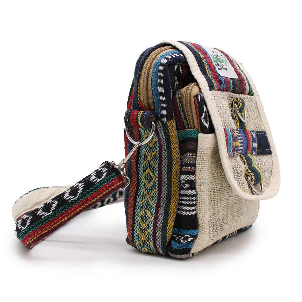 Body-Cross Natural Hemp & Jhari Travel Bag – view 2