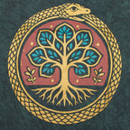 Nomad Sari Stonewashed T-Shirt - Tree of Life - Green - XL – view 2