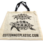 Large Reversible Cotton Bag 38x42cm - Sea-Life Print – view 2