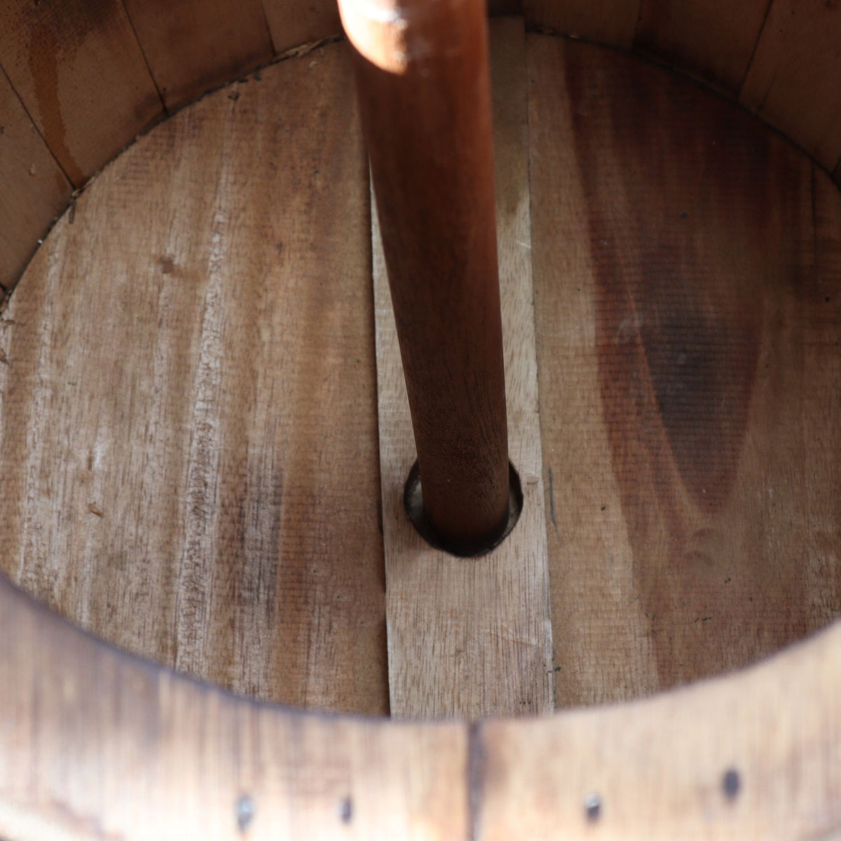 Beer Barrel Table & Parasol Stand - Natural, 60x48.5cm – view 6