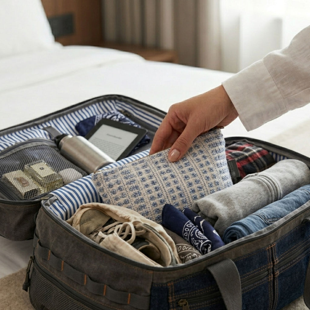 Nomad Sari Jacquard Toiletry Bag - Indigo Echo – view 5