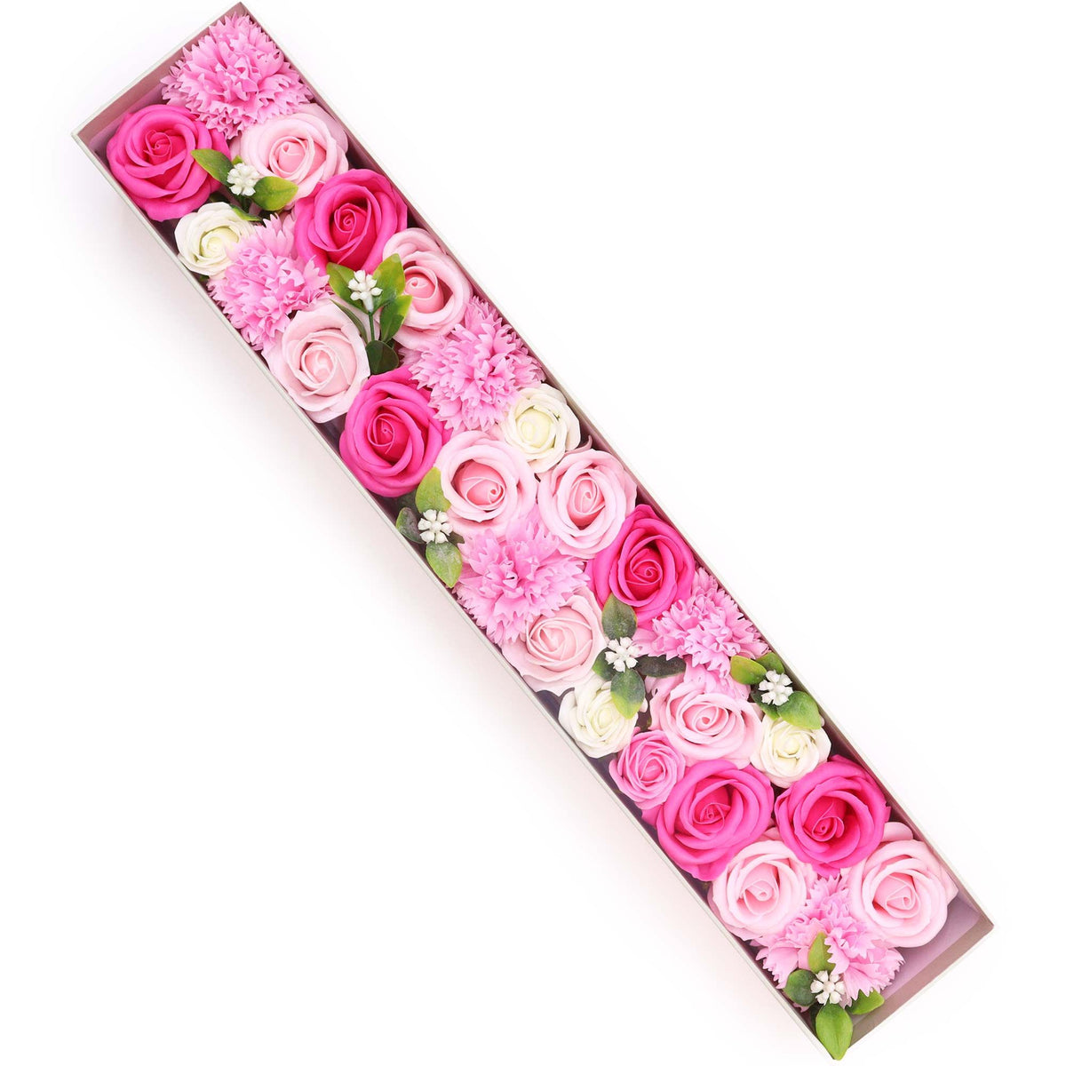 Extra Long Soap Flower Gift Box - Baby Blessings Pink