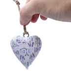 Large Wood Heart Decoration, Lavender – view 5