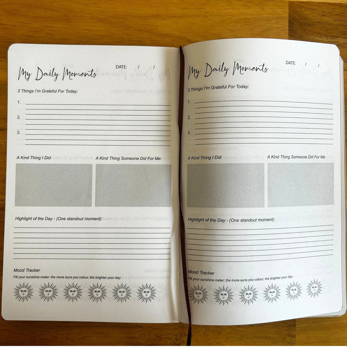 Ivory Gratitude Journal with Gold Lining, 120 Pages – view 4