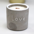 Concrete Wooden Wick Candle - Love, Purple Fig & Cassis – view 2