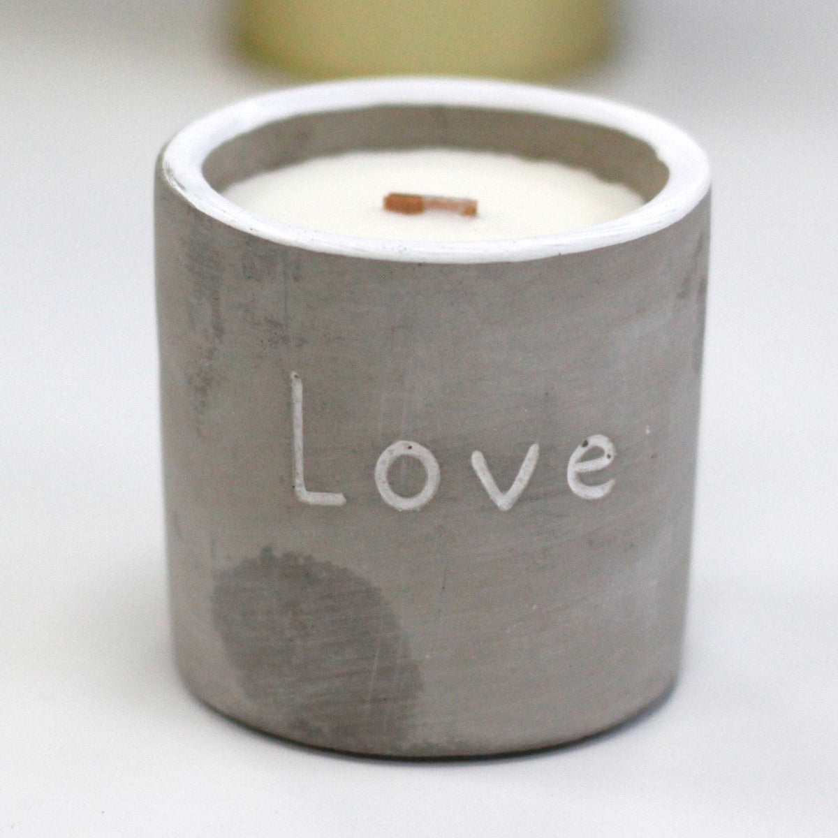Concrete Wooden Wick Candle - Love, Purple Fig & Cassis – view 2